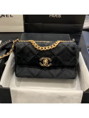 Chanel 19 Quilted Velvet Small Flap Bag AS1160 Black 2019