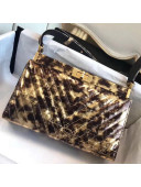 Chanel Gold Metallic Crumpled Calfskin Reissue Clutch Bag F/W 2018