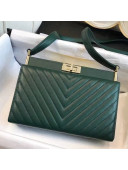 Chanel Chevron Calfskin Reissue Clutch Bag Green F/W 2018