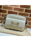 Gucci Horsebit 1955 GG Leather Small Shoulder Bag 645454 White 2020