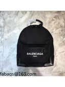 Balenciaga Navy Canvas Small Backpack Black 2021 12