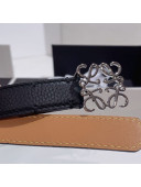 Loewe Litchi-Grained Calfskin Belt 2cm Black 2021