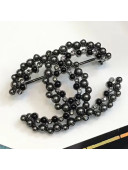 Chanel Black Pearl CC Brooch AB2204 2019