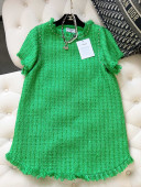 Chanel Tweed Dress Green 2022