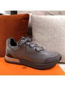 Hermes Patchwork Sneakers Grey 2021 05 (For Women and Men)