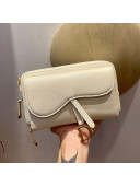 Dior Calfskin Double Sandle Pouch Apricot 2021