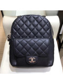 Chanel Grained Calfskin CC Day Medium Backpack Black 2019