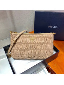 Prada Ruffled Fabric Mini Bag 1BH171 Beige 2021