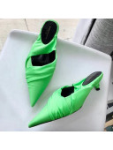 Balenciaga Satin Knife Mules Green 2019 