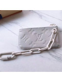 Louis Vuitton Monogram Empreinte Leather Key Pouch M67452 White 2019