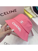 Chanel Canvas Bucket Hat Pink 2021 122218