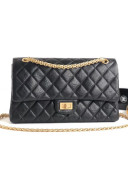 Chanel Aged Calfskin 2.55 Reissue Medium Size 226 Black 2018(Vintage Gold-tone Metal)