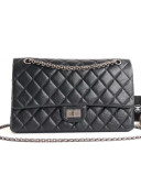 Chanel Aged Calfskin 2.55 Reissue Medium Size 226 Black 2018(Vintage Silver-tone Metal)