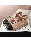 Chanel Lambskin Flat Espadrilles G36184 Beige 2020