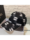 Chanel CC Logo Baseball Hat CH2072201 Black/White 2021