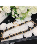 Chanel Leather Chain CHANEL Belt Black/Gold 2020