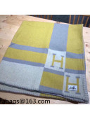 Hermes Cashmere Blanket 135x165cm Camel Yellow 2021 21100786