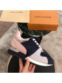 Louis Vuitton Run Away Sneaker 1A4XNL Pink/Navy Blue/Light Grey 2019(For Men and Women)