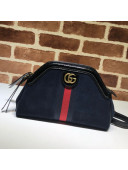 Gucci RE(BELLE) Suede Small Shoulder Bag ‎524620 Dark Blue 2018