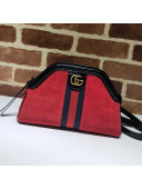 Gucci RE(BELLE) Suede Small Shoulder Bag ‎524620 Red 2018