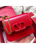 Valentino Small VSLING Smooth Calfskin Shoulder Bag Red 2019