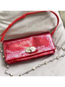 Miu Miu Crystal Sequin Shoulder Bag 5BD233 Red 2019