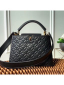 Louis Vuitton Capucines BB Monogram Flower Top Handle Bag M55360 Black 2019