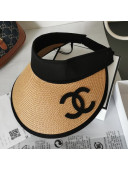 Chanel Raffia Straw Visor Hat Khaki 05 2021