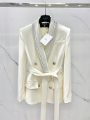 Balmain Studded Jacket White 2022 031250