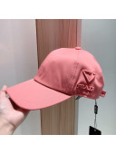 Prada Canvas Baseball Hat Pink 2021 09