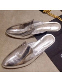 Chanel Flat Mules G34303 Silver 2019