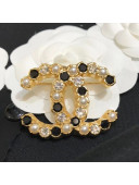 Chanel CC Brooch AB5493 Black/White 2020