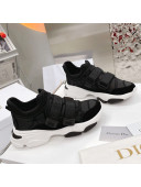 Dior D-Wander Sneakers Black Camouflage Fabric 2021