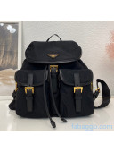 Prada Nylon And Leather Backpack BZ0030 Black 2020