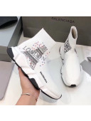 Balenciaga London Knit Sock Speed Trainer Sneaker White 2020