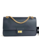 Chanel Smooth Nude 2.55 Reissue Size 226 Bag Navy Blue 2018