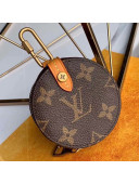 Louis Vuitton Men's Mini Round Case Monogram Canvas Coin Purse M68524 2019