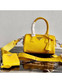 Prada Saffiano Leather Top Handle Bag 1BB846 Yellow 2020