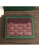 Goyard Card Holder Wallet Burgundy 2021