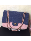 Chanel Shearling Sheepskin Medium Flap Bag A57737 Blue 2019