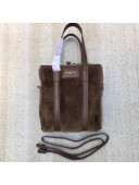 Balen...ga Bazar Shearling Mini Shopper Bag XS Brown 2017