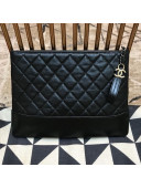 Chanel Quilted Iridescent Gabrielle Pouch Black 2019