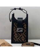 Fendi FF Phone Holder Mini Bag Brown 2021