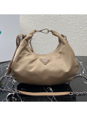 Prada Re-Edition 2006 Nylon Hobo Bag 1BH172 Beige 2020