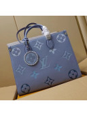 Louis Vuitton ONTHEGO MM in Monogram Empreinte Leather M45718 Summer Blue 2021