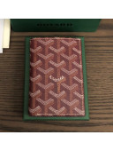 Goyard Saint Pierre Card Case Wallet Burgundy 2021