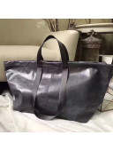 Balen...ga Wax Calfskin Large Carry Shopper Bag Gray 2017