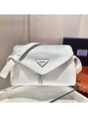 Prada Signaux Lambskin Shoulder Bag 1BC165 White 2021