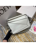 Loewe Puzzle Bag in Classic Calfskin White 2021 TOP