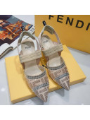 Fendi Colibrì Crystal Mesh High-Heel Slingback Pumps Nude 2020